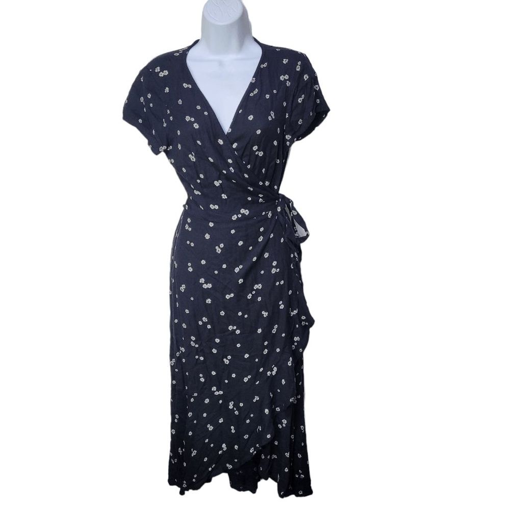 Abercrombie & Fitch Navy Floral Midi Dress
